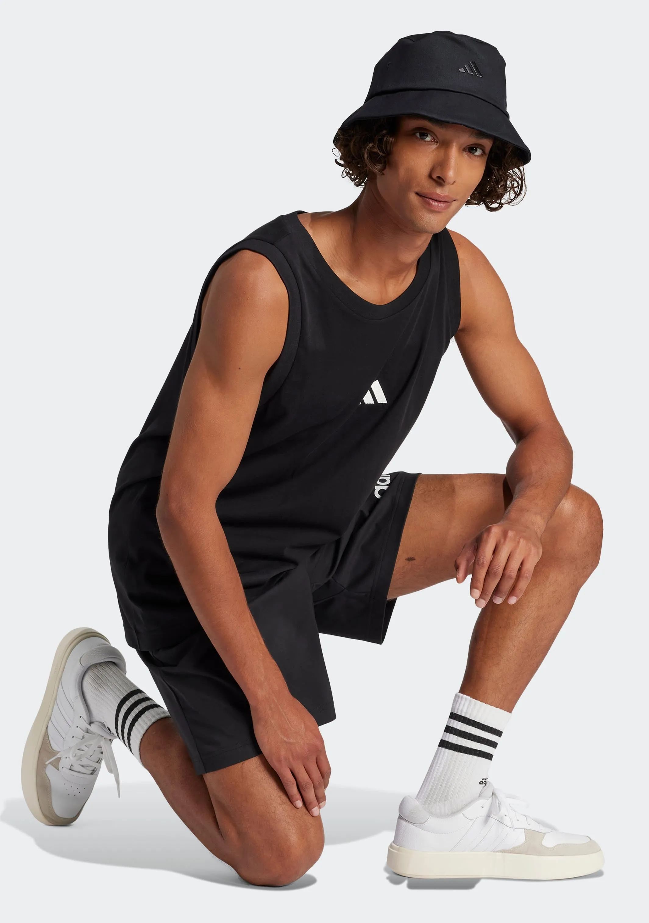 Adidas Men's Essentials Small Logo Tank Top