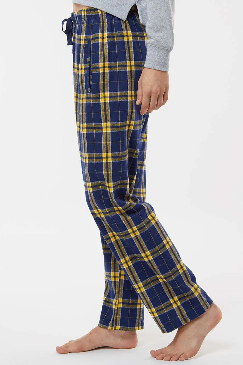 Boxercraft Womens Haley Flannel Pants w/ Pockets - Navy Blue/Gold