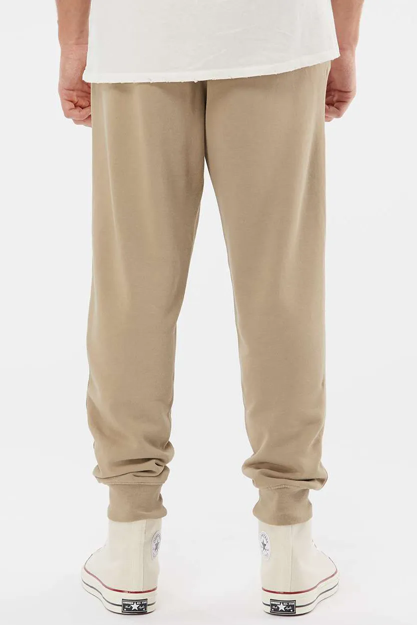 Independent Trading Company Mens Pigment Dyed Fleece Sweatpants w/ Pockets - Sandstone Brown